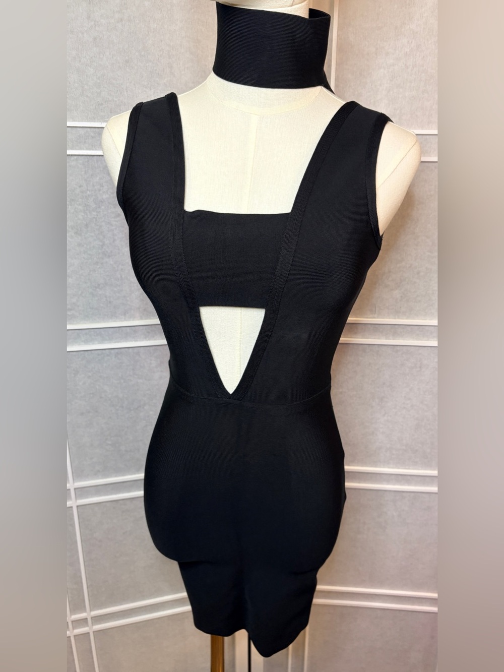 Dalia Machee Cutout Choker Bodycon Mini Dress XS